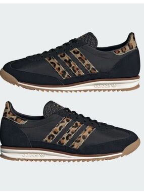 Adidas Women’s 10 Black Leopard Accent SL 72 OG